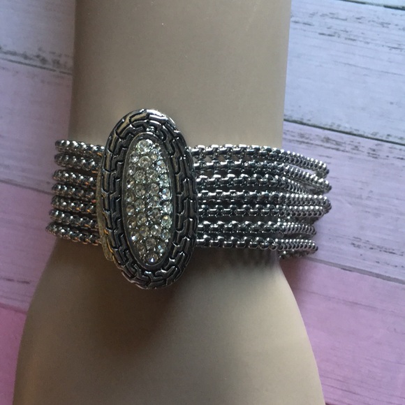 Layered Silver Bracelet - Picture 2 of 2